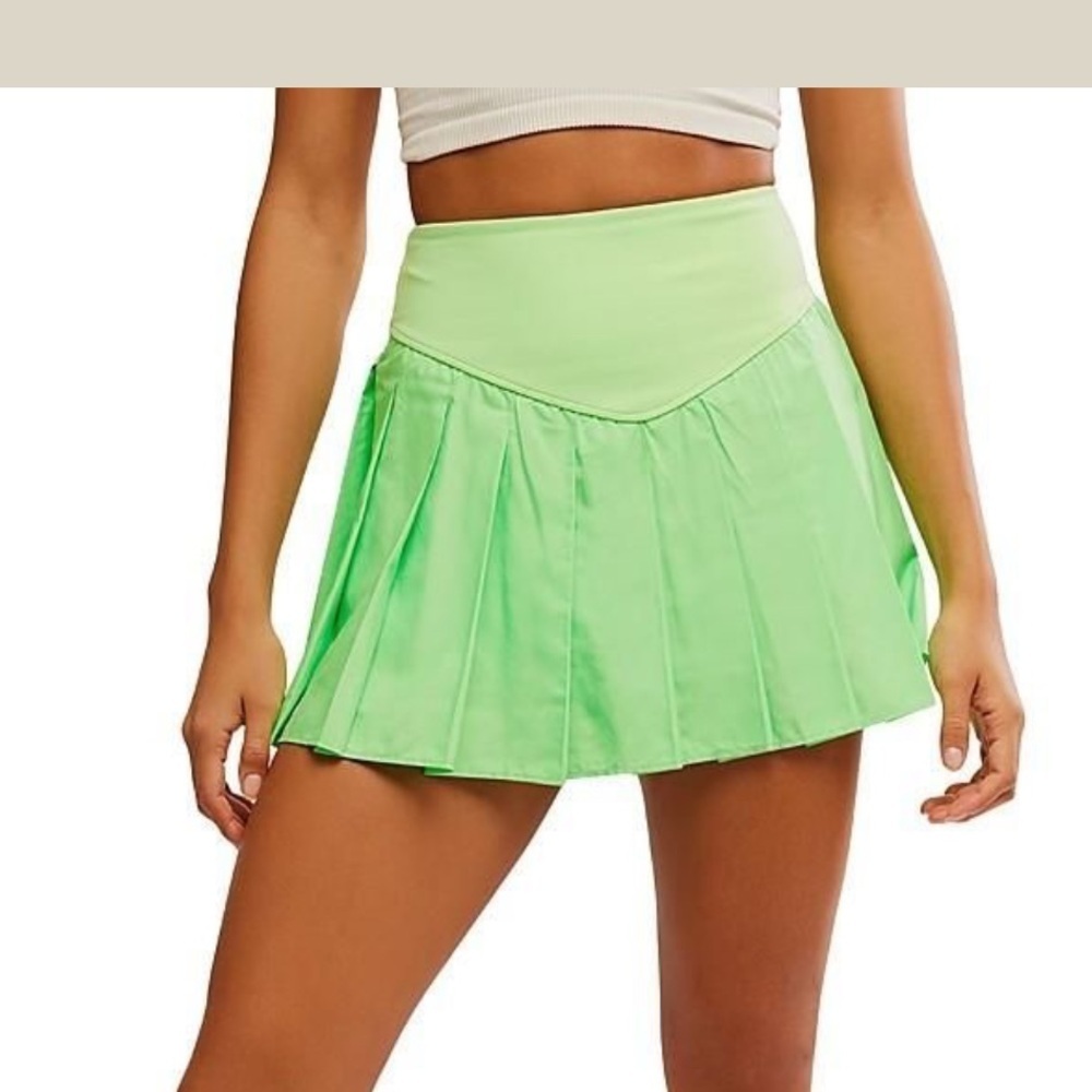 Free People Swing Of Things Skort in Key Lime - NWT Size Large